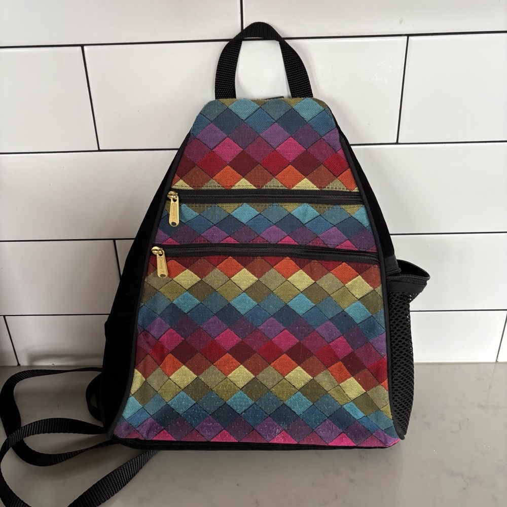 Danny‎ K. Multicolor Geometric Design Backpack